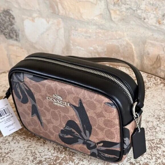 COACH Jamie  Bow Print CZ769 Camera Bag In Signature Canvas /Wristlet Option NWT - Picture 8 of 16